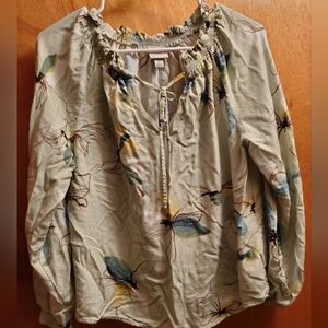 A New Day Beautiful Floral Pattern Blouse, Suze: XS